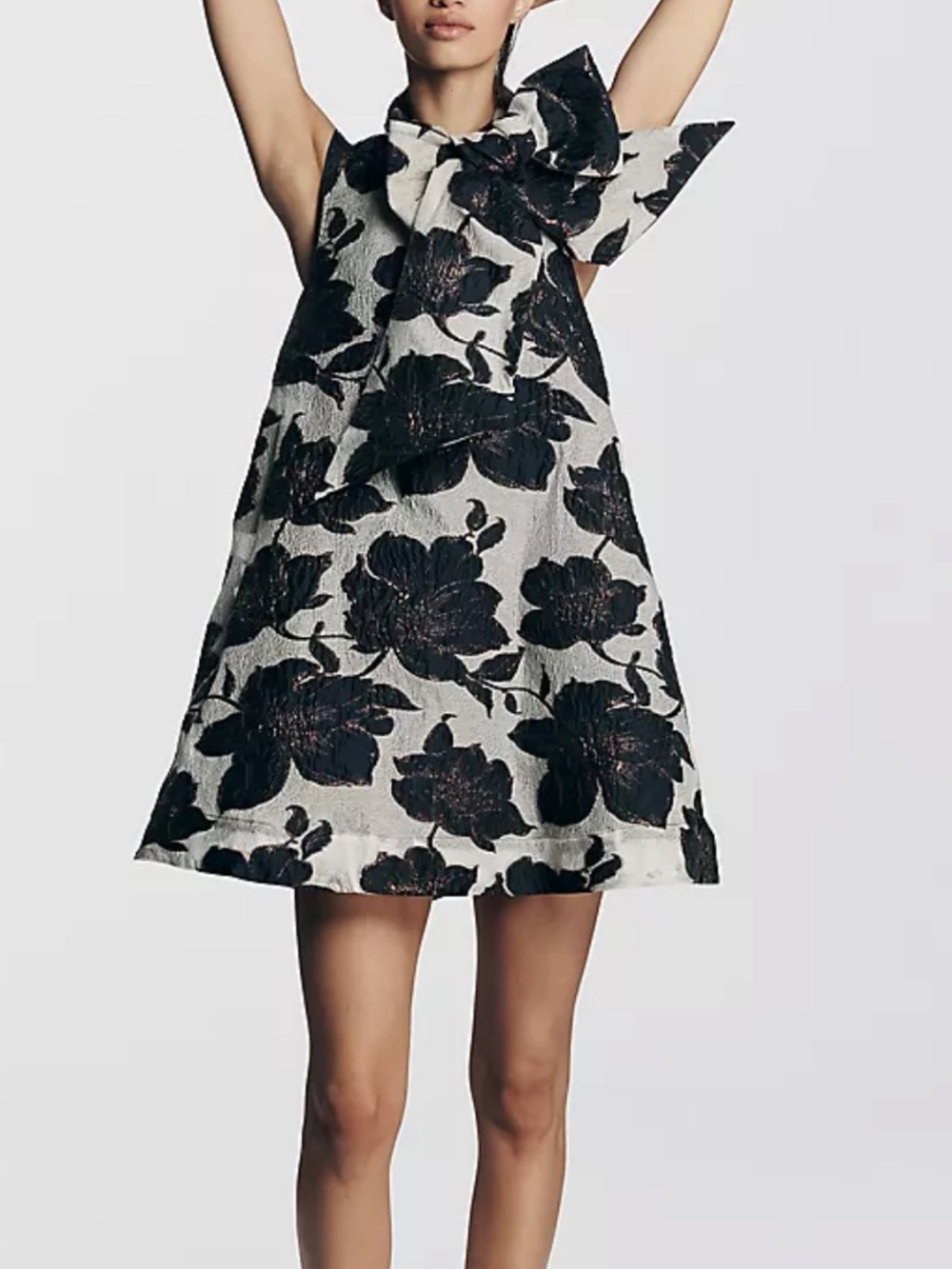 Anthropologie The Caroline Sleeveless Tie-Neck Mini Dress by Maeve